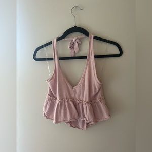 Altard State Pink cropped top with open back
